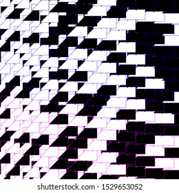 Dark Purple, Pink vector background with lines. Gradient illustration with straight lines in abstract style. Pattern for websites, landing pages.