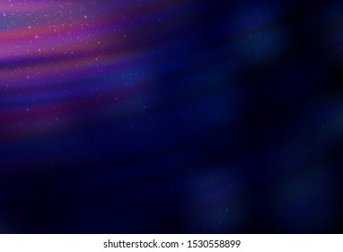 Dark Purple, Pink vector background with astronomical stars. Space stars on blurred abstract background with gradient. Smart design for your business advert.