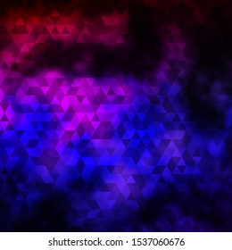 Dark Purple, Pink vector background with polygonal style. Glitter abstract illustration with triangular shapes. Best design for posters, banners.