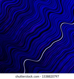 Dark Purple, Pink vector background with bent lines. Illustration in abstract style with gradient curved.  Pattern for booklets, leaflets.