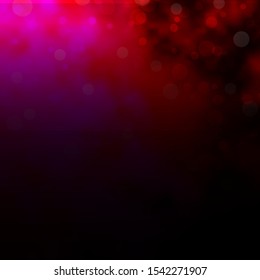 Dark Purple, Pink vector background with bubbles. Abstract illustration with colorful spots in nature style. Pattern for wallpapers, curtains.