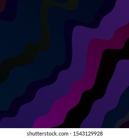 Dark Purple, Pink vector background with curves. Abstract illustration with gradient bows. Template for cellphones.