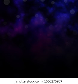 Dark Purple, Pink vector background with bubbles. Abstract colorful disks on simple gradient background. Pattern for wallpapers, curtains.