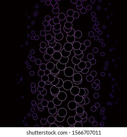 Dark Purple, Pink vector background with bubbles. Illustration with set of shining colorful abstract spheres. New template for a brand book.