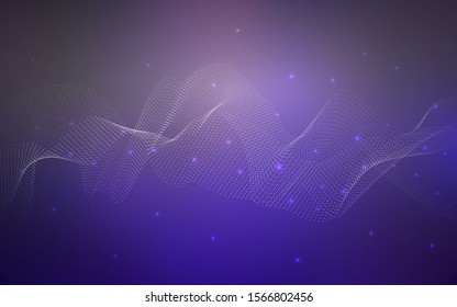 Dark Purple, Pink vector background with dots. Modern abstract illustration with colorful water drops. Beautiful design for your business natural advert.