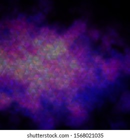 Dark Purple, Pink vector background with lines, triangles. Illustration with colorful gradient triangles. Template for wallpapers.