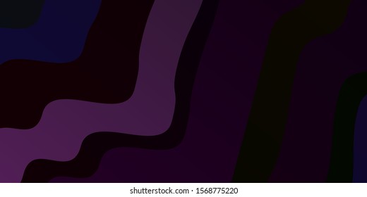 Dark Purple, Pink vector background with bent lines. Bright sample with colorful bent lines, shapes. Pattern for websites, landing pages.