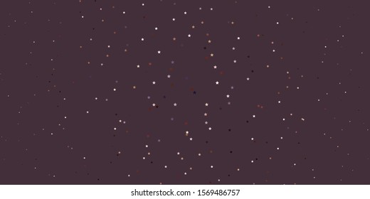 Dark Purple, Pink vector background with small and big stars. Colorful illustration with abstract gradient stars. Pattern for wrapping gifts.