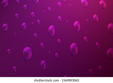 Dark Purple, Pink vector background with bubbles. Illustration with set of shining colorful abstract circles. New design for ad, poster, banner of your website.