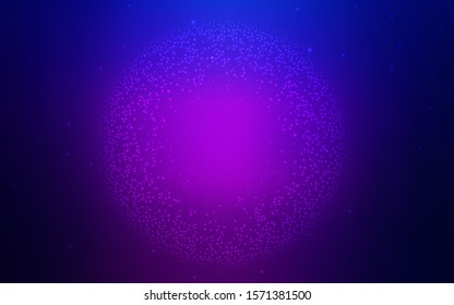Dark Purple, Pink vector background with galaxy stars. Shining illustration with sky stars on abstract template. Pattern for astronomy websites.