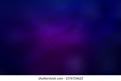 Dark Purple, Pink vector background with galaxy stars. Modern abstract illustration with Big Dipper stars. Pattern for astronomy websites.