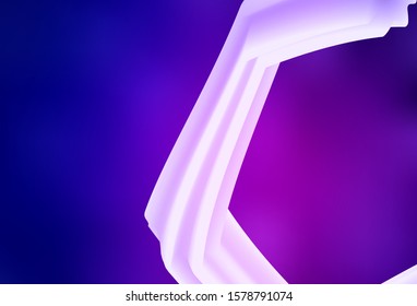 Dark Purple, Pink vector background with curved lines. Colorful abstract illustration with gradient lines. Elegant pattern for a brand book.
