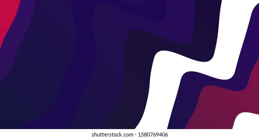 Dark Purple, Pink vector background with lines. Brand new colorful illustration with bent lines. Pattern for ads, commercials.