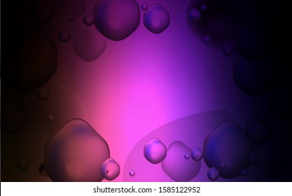 Dark Purple, Pink vector background with abstract circles. Colorful abstract illustration with gradient lines. New composition for your brand book.
