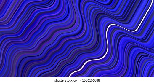 Dark Purple, Pink vector background with bent lines. Brand new colorful illustration with bent lines. Pattern for websites, landing pages.