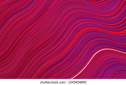 Dark Purple, Pink vector background with bent ribbons. Blurred geometric sample with gradient bubbles.  The best blurred design for your business.