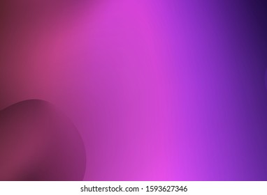 Dark Purple, Pink vector background with curved circles. Geometric illustration in memphis style with gradient.  Textured wave pattern for backgrounds.