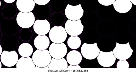 Dark Purple, Pink vector background with spots. Glitter abstract illustration with colorful drops. New template for a brand book.