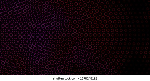 Dark Purple, Pink vector background with spots. Abstract colorful disks on simple gradient background. Pattern for business ads.