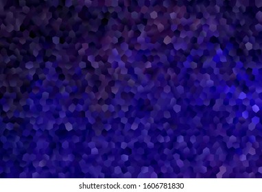 Dark Purple, Pink vector background with hexagons. Abstract illustration with colorful hexagons. New template for your brand book.