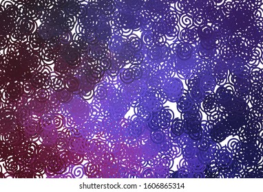 Dark Purple, Pink vector background with wry lines. Modern gradient abstract illustration with bandy lines. Colorful wave pattern for your design.