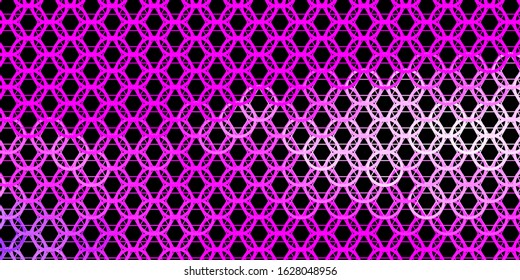 Dark Purple, Pink vector background with occult symbols. Colorful vintage illustration with gradient alchemy shapes. Simple design for occult depiction.