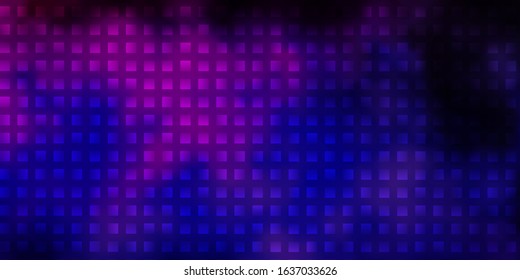 Dark Purple, Pink vector background with rectangles. Rectangles with colorful gradient on abstract background. Design for your business promotion.
