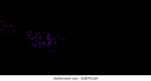 Dark Purple, Pink vector background with occult symbols. Illustration with magical signs of spiritual power. Best design halloween events.