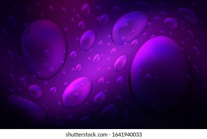 Dark Purple, Pink vector background with dots. Modern abstract illustration with colorful water drops. Completely new template for your brand book.