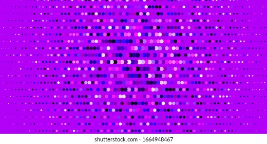 Dark Purple, Pink vector background with spots. Abstract decorative design in gradient style with bubbles. Pattern for websites.