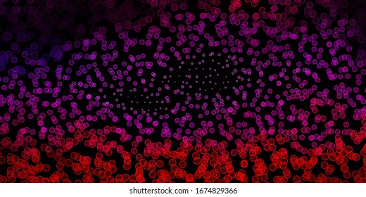 Dark Purple, Pink vector background with occult symbols. Colorful vintage illustration with gradient alchemy shapes. Simple base for your occult design.