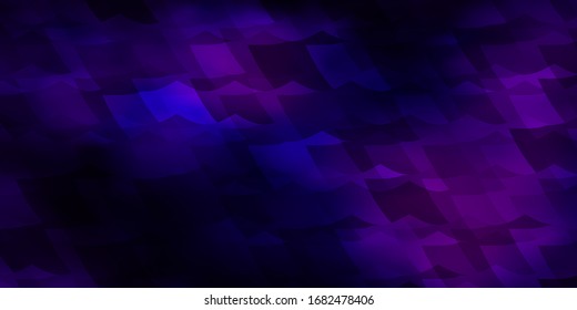 Púrpura oscura, fondo vector rosado con hexágonos. Ilustración abstracta brillante en estilo hexagonal. Patrón para tu anuncio, folletos.