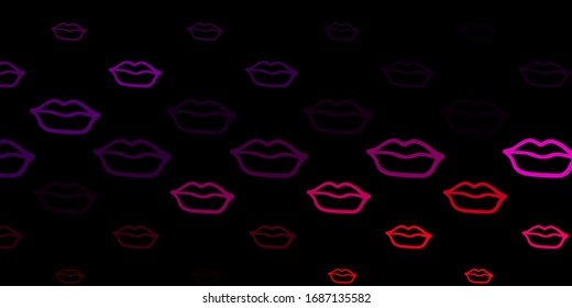 Dark Purple, Pink vector background with woman symbols. Simple design in abstract style with women’s rights activism. Background for International Women’s Day.