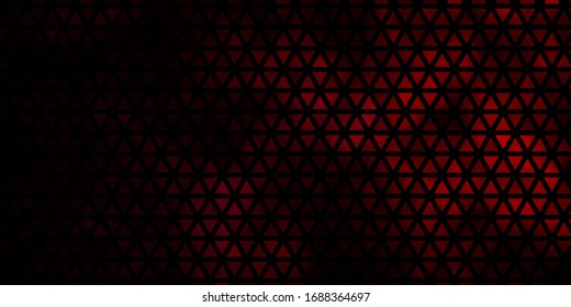 Púrpura oscura, fondo vector rosado con triángulos. Ilustración de degradado abstracta con triángulos. Plantilla para páginas de destino.