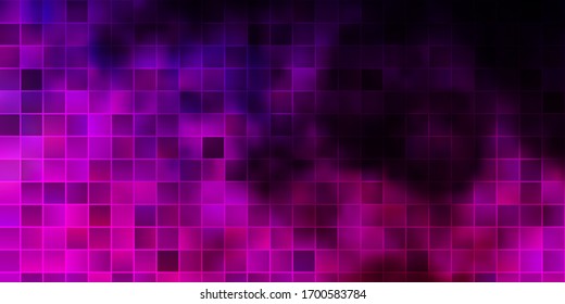 Dunkelviolett, rosafarbene Vektorillustration im polygonalen Stil. Rechtecke mit buntem Farbverlauf auf abstraktem Hintergrund. Muster für Webseiten, Landing-Seiten.