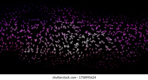 Dark Purple, Pink vector background with occult symbols. Illustration with magical signs of spiritual power. Simple base for your occult design.
