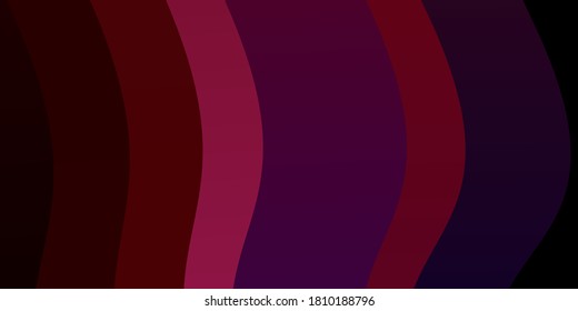 Púrpura oscuro, fondo vector rosado con arcos. Ilustración abstracta colorida con curvas de gradiente. Diseño inteligente para sus promociones.