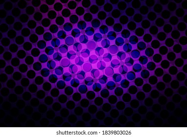 Dark Purple, Pink vector background with spots. Abstract illustration with colored bubbles in nature style. Design for your business advert.