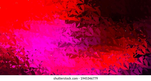 Púrpura oscuro, fondo vector rosado con triángulos. Ilustración abstracta inteligente con formas triangulares de estilo moderno. Iniciar diseño para el insperarión.