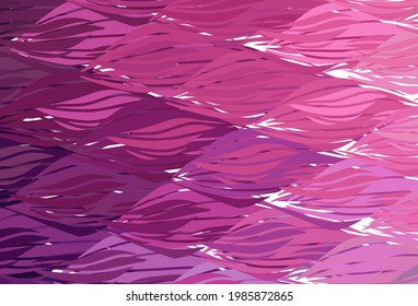 Dark Purple, Pink vector background with wry lines. Glitter abstract illustration with wry lines. A sample for your ideas.