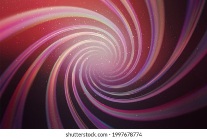 Dark Purple, Pink vector background with astronomical stars. Glitter abstract illustration with colorful cosmic stars. Pattern for astrology websites.