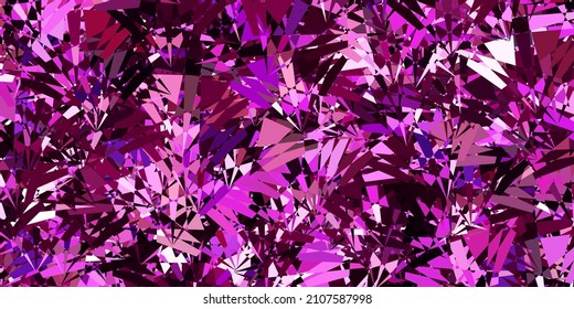 Dark Purple, Pink vector background with polygonal forms. Simple design in abstract style with triangles, lines. Pattern for promotions.