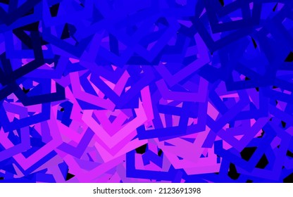 Dark Purple, Pink vector background with hexagons. Illustration of colored hexagons on blur surface. Pattern for texture of wallpapers.