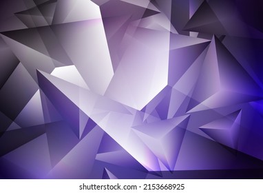 Dark Purple, Pink vector background with triangles. Illustration with set of colorful triangles. Pattern for booklets, leaflets