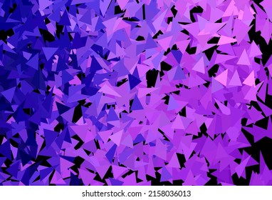 Dark Purple, Pink vector background with triangles. Beautiful illustration with triangles in nature style. Best smart design for your business.
