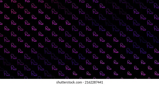 Dark purple, pink vector background with woman symbols. Colorful illustration with gradient feminism shapes. Best design to show the power of women.