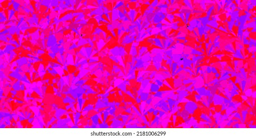 Dunkelviolett, rosafarbener Vektorhintergrund mit Dreiecken. Hervorragende abstrakte Illustration mit einer Reihe von bunten Dreiecken. Design für Ihre Bildschirmhintergründe.