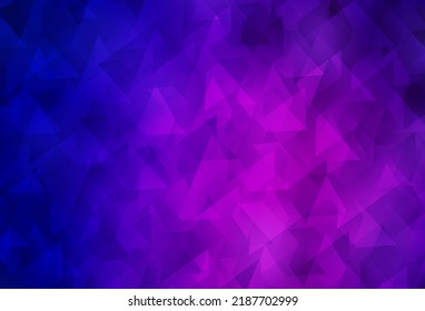 Púrpura oscuro, fondo vector rosado en estilo poligonal. Ilustración abstracta moderna con rectángulos coloridos. La plantilla se puede utilizar como fondo.