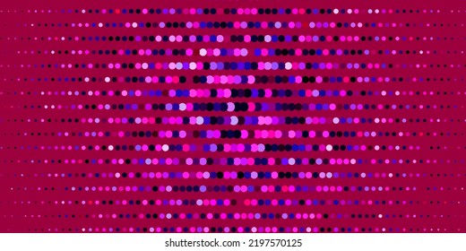 Dark Purple, Pink vector background with circles. Colorful illustration with gradient dots in nature style. Pattern for wallpapers, curtains.