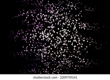 Dark Purple, Pink vector background with triangles. Beautiful illustration with triangles in nature style. Modern template for landing page.